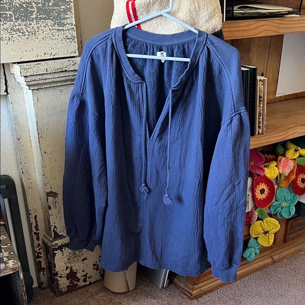 Aerie Blue Hoodie Sweatshirt